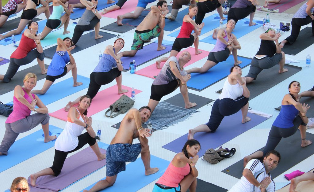 Yoga at the Wanderlust Festival (Credit: Flickr/The Cosmopolitan)