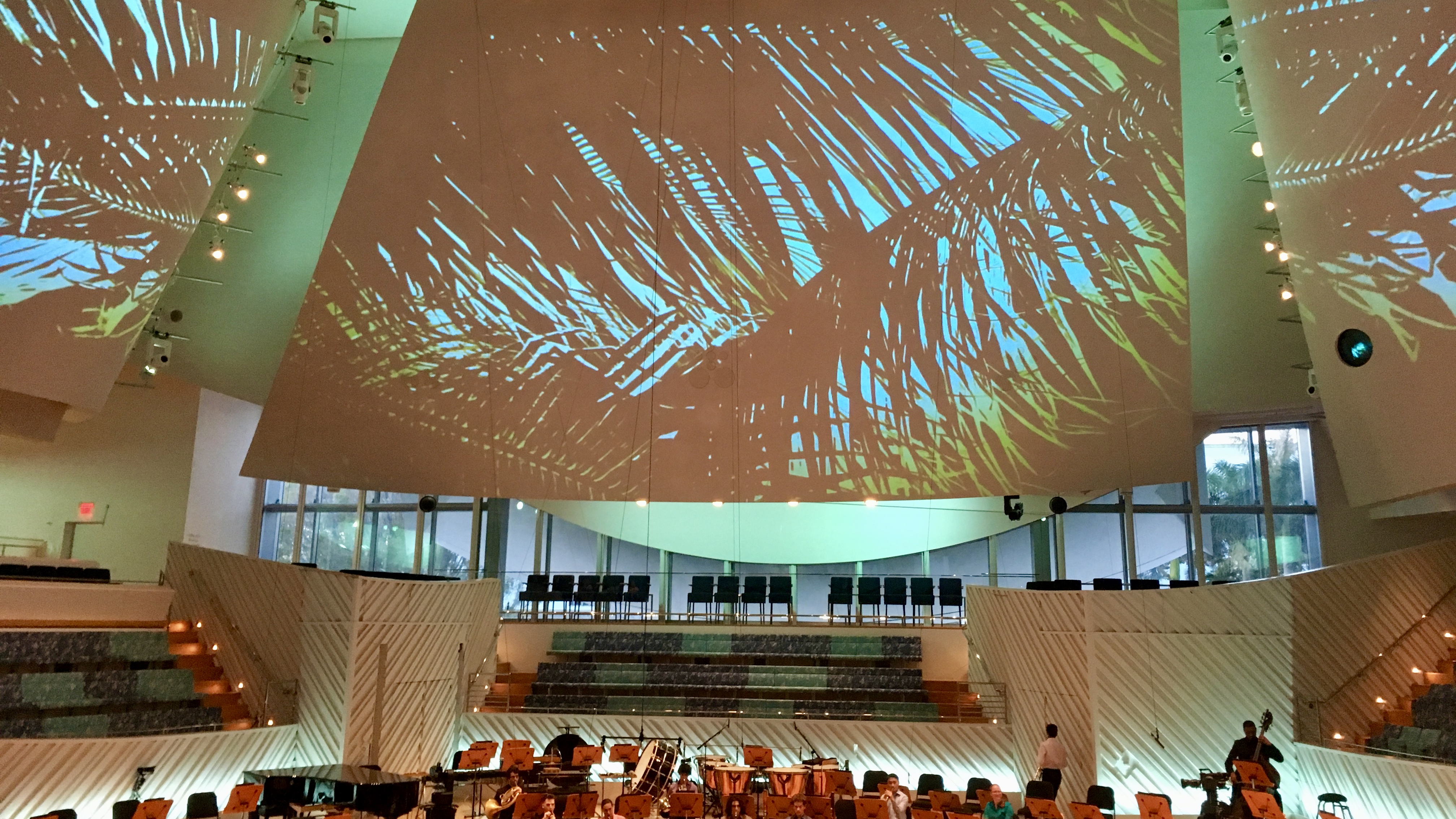 Pre-concert projections before the New World Symphony concert.