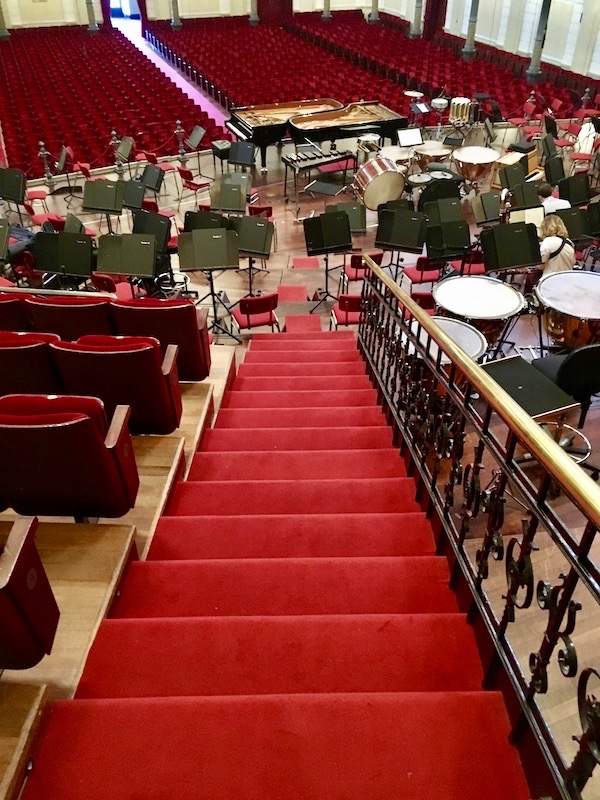 Conductors make this entrance down to stage at nearly every Concertgebouw performance.